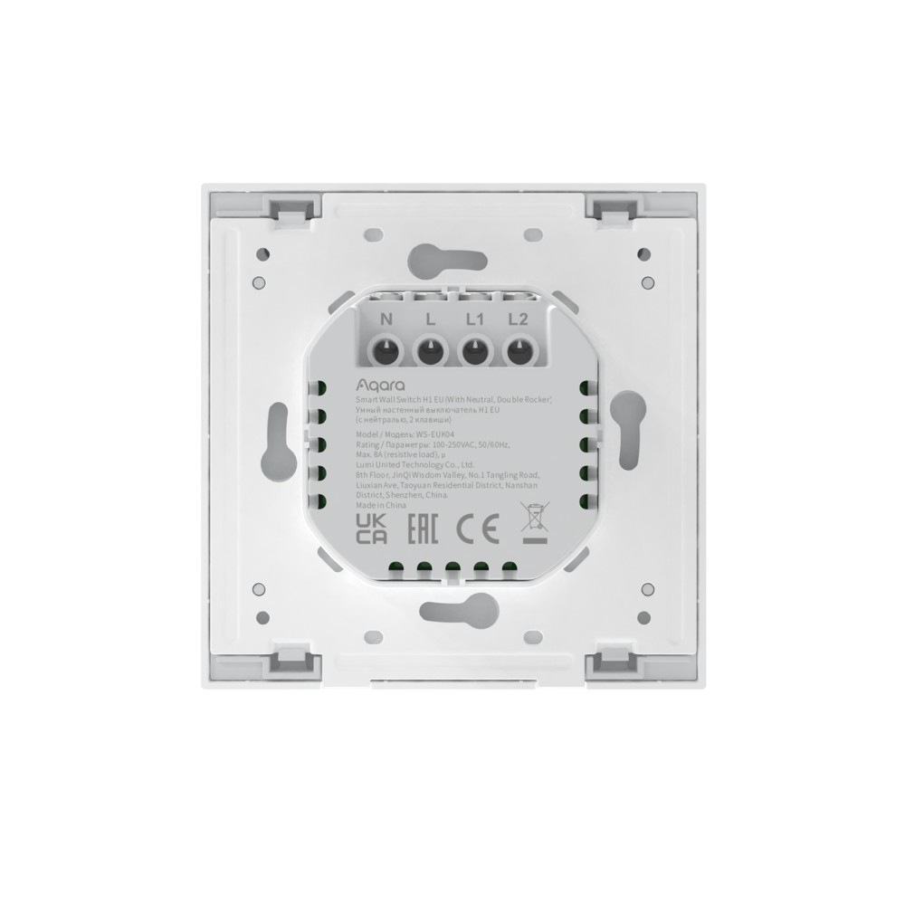 Aqara WS-EUK04 Smart Wall Switch H1 (with neutral, double rocker)